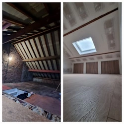 Aménagement de grenier avant/après à Jemeppe sur sambre